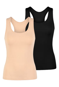 Cotton Comfort Chest Binder Racerback Top - 2 Pack