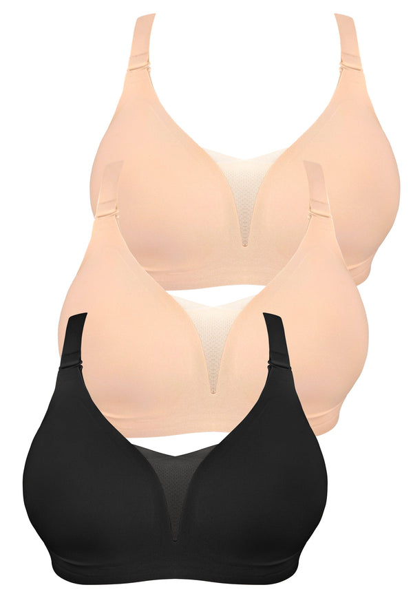 Invisible Mesh Comfort Bra - 3 Pack