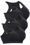 Maternity & Nursing Mesh Racer Back Sports Bra - 3 Pack