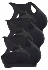 Maternity & Nursing Mesh Racer Back Sports Bra - 3 Pack