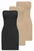 Strapless Knee Length Slip Dress - 3 PACK