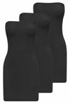 Strapless Knee Length Slip Dress - 3 PACK