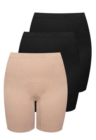 Anti Chafing Midi Cotton Shorts - 3 Pack