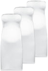 Maternity Strapless Knee Length Slip Dress - 3 Pack