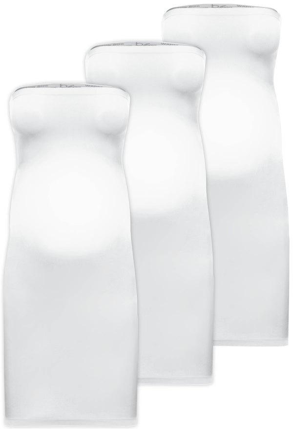 Maternity Strapless Knee Length Slip Dress - 3 Pack