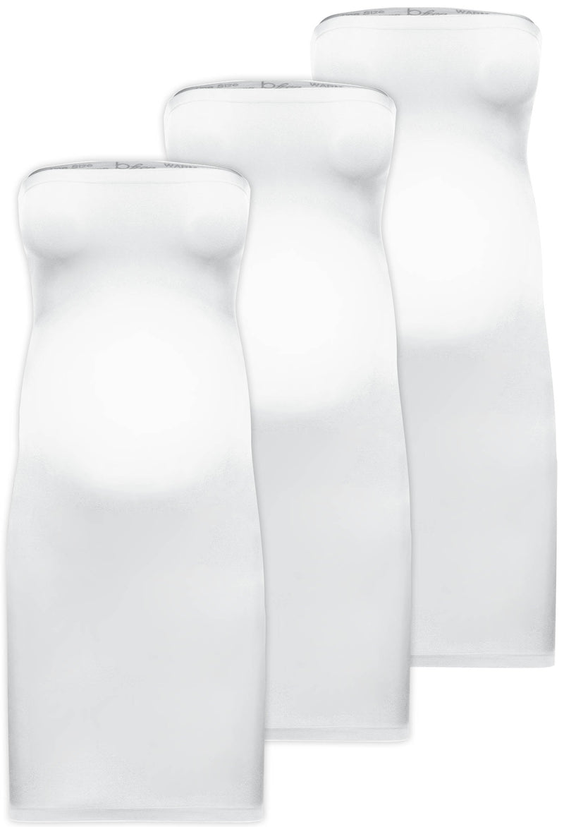 Maternity Strapless Knee Length Slip Dress - 3 Pack