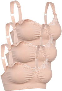 Cushion ﻿Padded Strap Wire Free Maternity & Nursing Bra﻿ - 3 Pack