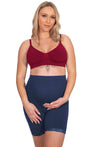 Pacific Blue Maternity Anti Chafing High Rise Long Cotton Rich Shorts