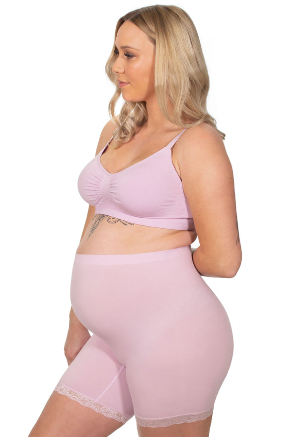 Maternity Anti Chafing High Rise Petite Cotton Rich Shorts - 3 Pack