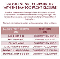 Bamboo Padded Front Closure Wire Free Bra & Prosthesis Set