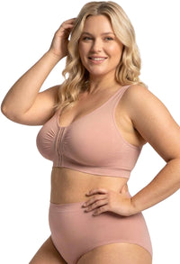 Padded Front Close Bra - Wirefree Support