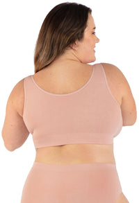 Bamboo Padded Front Closure Wire Free Bra - 3 Pack