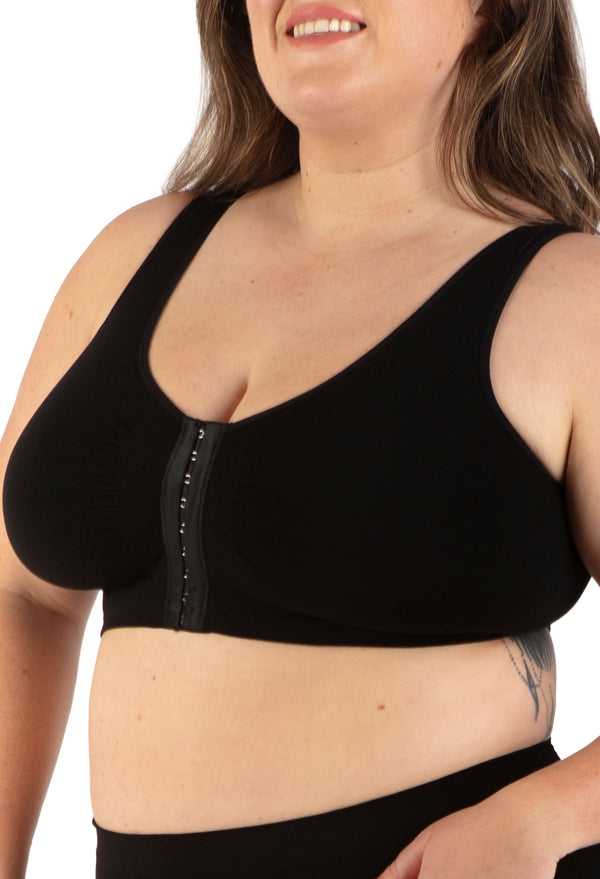 Full Bust Bamboo Padded Front Closure Wire Free Bra
