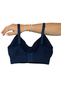 Blue Bamboo Bra + High Cut Set With FREE Nipple Covers