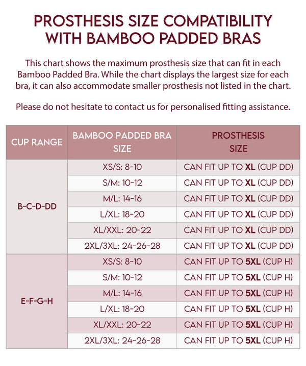 Bamboo Padded Wire Free Bra & Prosthesis Set