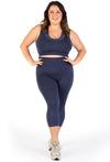 Plus Size Seamless High Waist 3/4 Capri Leggings