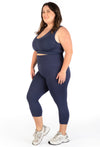 Plus Size Seamless High Waist 3/4 Capri Leggings
