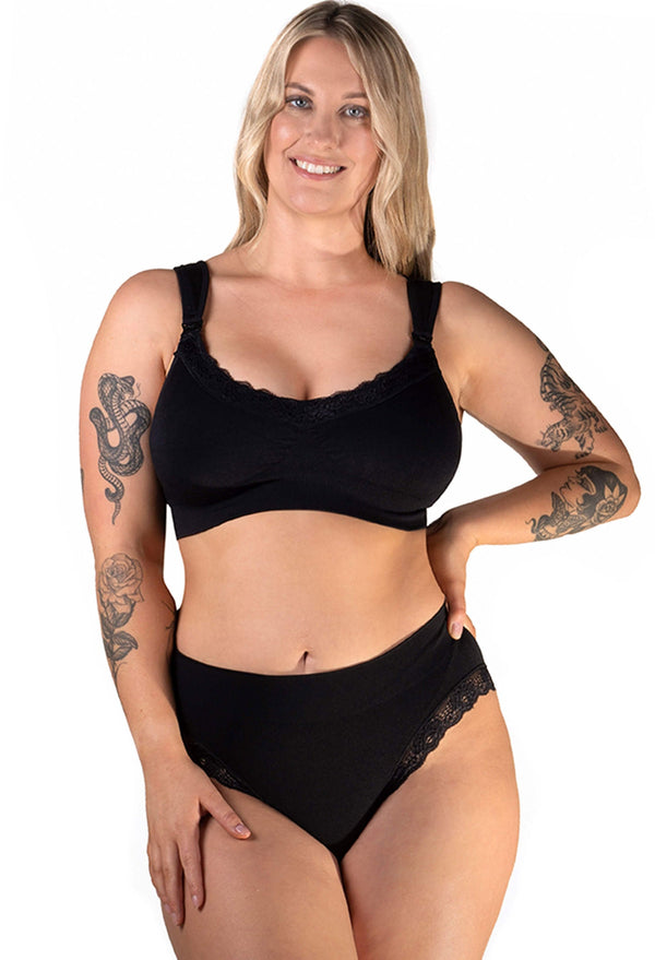 Cushion Padded Strap Nursing Bra & 100% Organic Cotton Babysuit | 2 Pack | SAVE $10