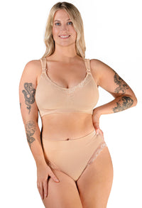 Cushion Padded Strap Nursing Bra & 100% Organic Cotton Babysuit | 2 Pack | SAVE $10