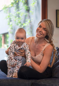 Cushion Padded Strap Nursing Bra & 100% Organic Cotton Babysuit | 2 Pack | SAVE $10