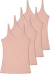 Nude Superfine﻿ 100% Cotton Camisole - 4 Pack