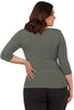 Curvy Bamboo 3/4 Sleeve Top - 3 Pack