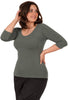 Bamboo 3/4 Sleeve Top -3 Pack