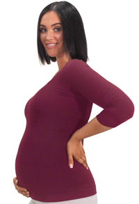 Maternity Bamboo 3/4 Sleeve Top - 3 Pack