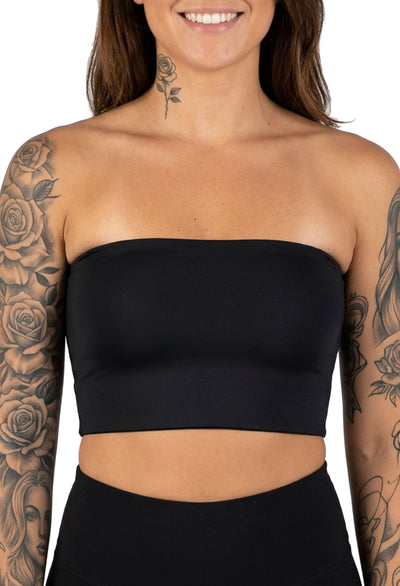 Seamless chest binder with breathable fabric and secure stretch fit for comfortable chest compression