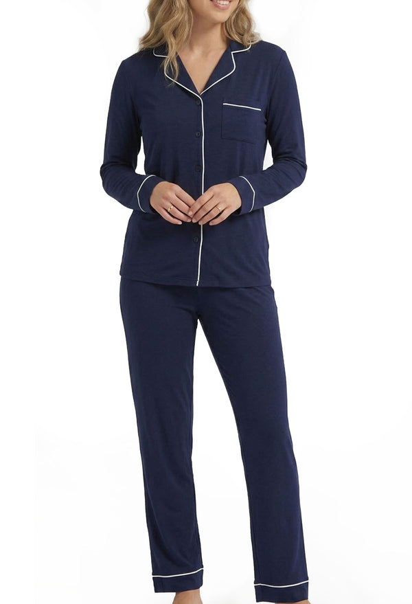 Navy Buttery Soft Bamboo Pyjama Set