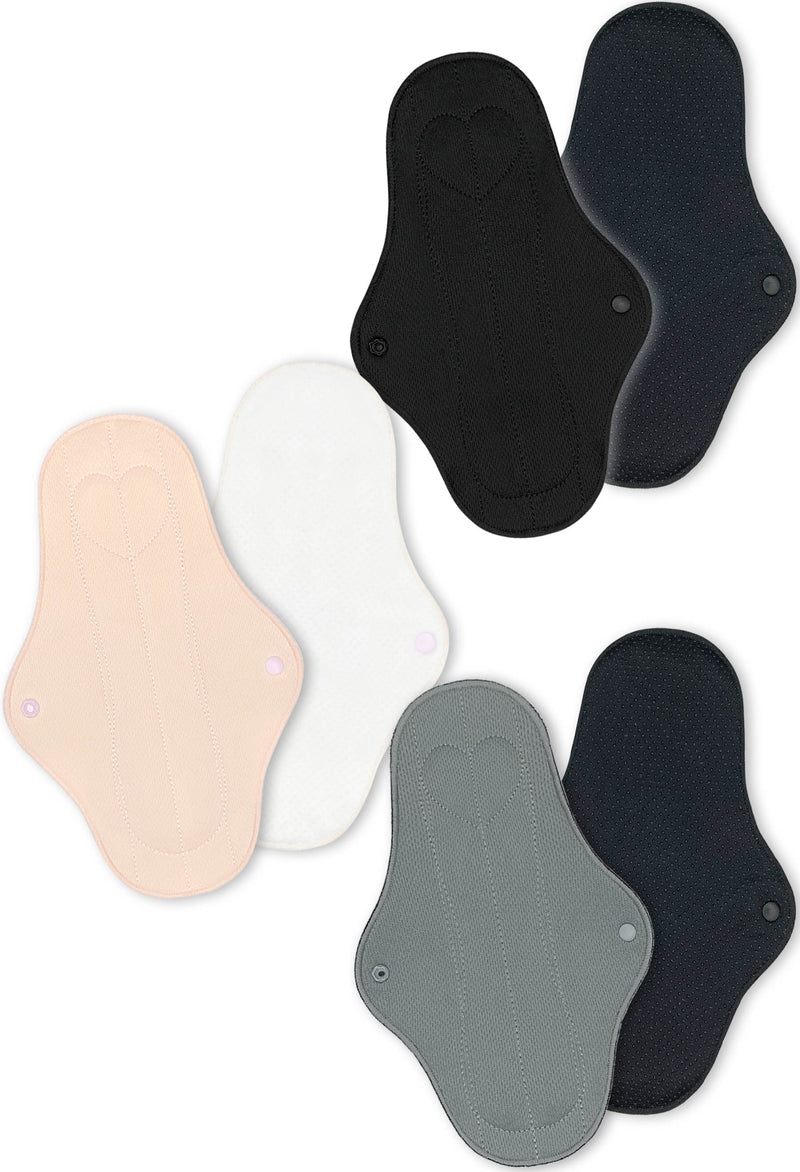 Ultra Thin Long Reusable Panty Liner With Wings - 10 Pack