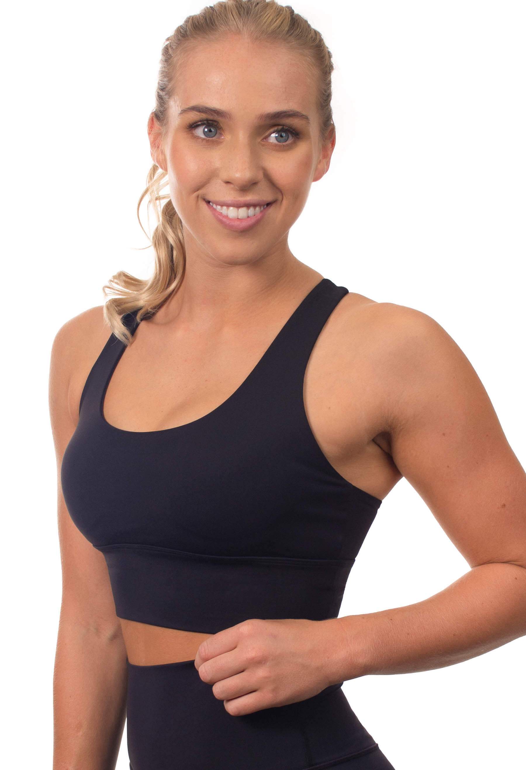 Petites Push Up Sports Bra - Longline With Mesh Racer Back - 3 Pack
