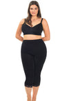 Anti Chafing High Rise 3/4 Cotton Leggings - 3 Pack