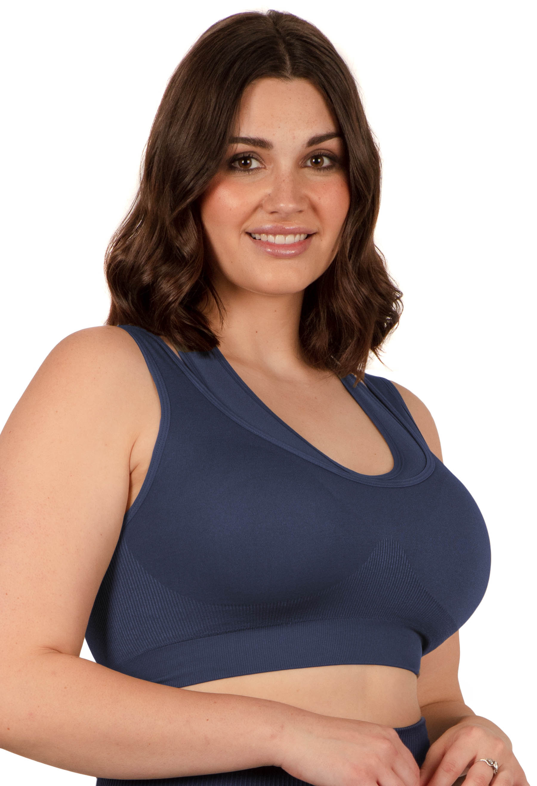 Double Racer Seamless Padded Sports Bra | B Free Australia