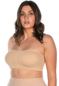 Strapless Support Bandeau with Rib Band