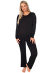 Bamboo Long Sleeve Top and Flare Pants Pyjama Set