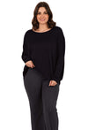 Bamboo Boat Neck Long Sleeve Top