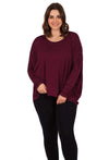 Bamboo Boat Neck Long Sleeve Top