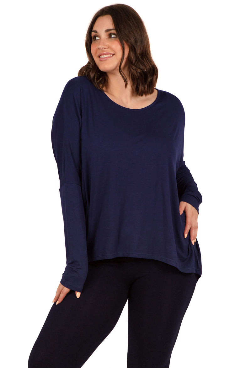 Bamboo Boat Neck Long Sleeve Top - 2 PACK