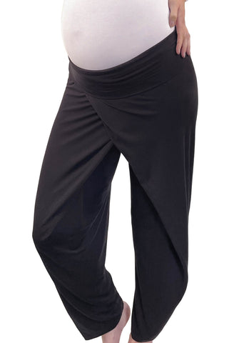 Pregnancy Bamboo Long Sleeve Top & Cross Fold Pants Set