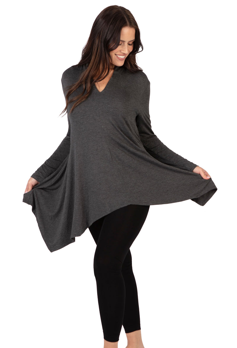 Bamboo V Neck Tunic Top - 2 Pack