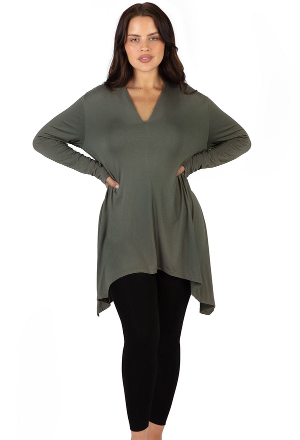 Bamboo V Neck Tunic Top - 2 Pack