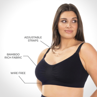 Bamboo Padded Wire Free Bra - 3 Pack