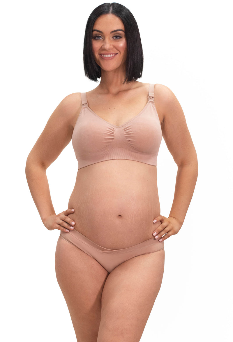 Maternity V-Waist Bamboo Bikini - 7 Pack