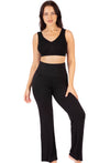 Bamboo Long Sleeve Top and Flare Pants Pyjama Set