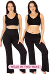 Bamboo Long Sleeve Top and Flare Pants Pyjama Set