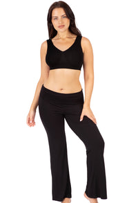 Bamboo Long Sleeve Top and Flare Pants Pyjama Set