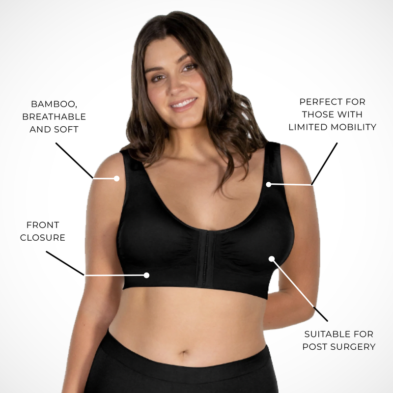 Padded Front Opening Bra - Wireless Comfort