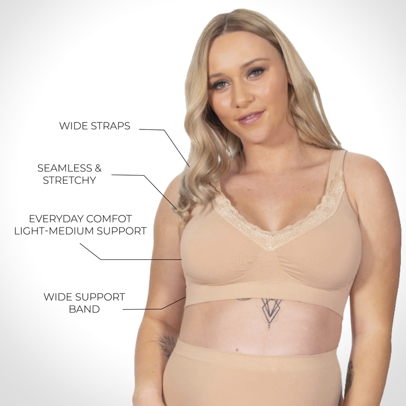 Pregnancy Cotton Pull On Sleep Bra - 3 Pack