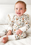 4 Pack 100% Organic Cotton 2-Way Zip Baby Sleepsuit with Foldable Mitts